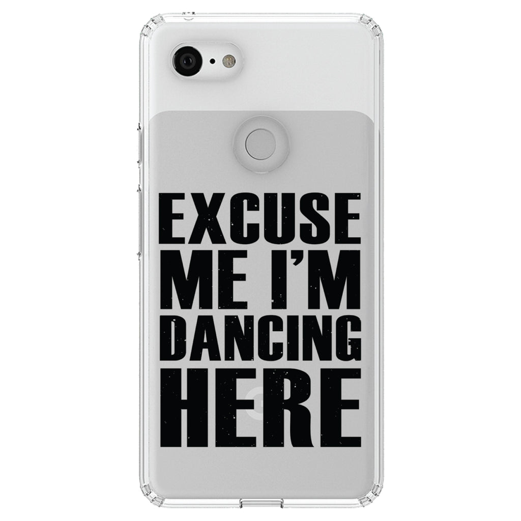 Excuse Me I'm Dancing Here Clear Shockproof iPhone Case, view 22