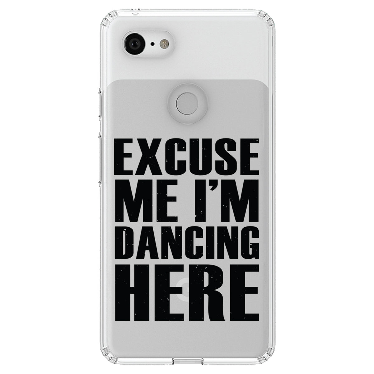 Excuse Me I'm Dancing Here Clear Shockproof iPhone Case, view 22