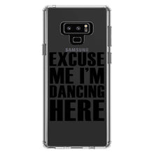 DistinctInk® Clear Shockproof Hybrid Case for Apple iPhone / Samsung Galaxy / Google Pixel - Excuse Me I'm Dancing Here
