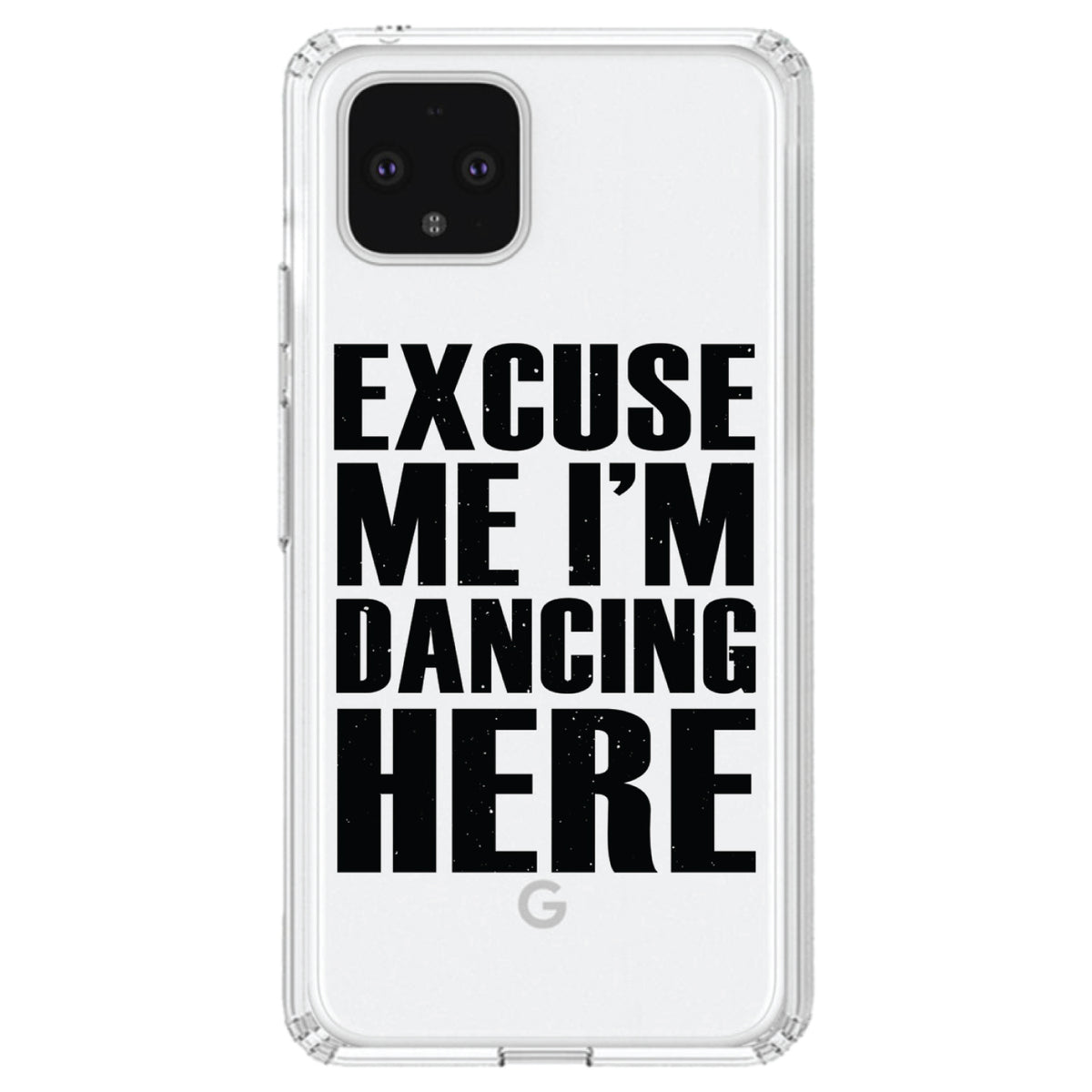 Excuse Me I'm Dancing Here Clear Shockproof iPhone Case, view 24