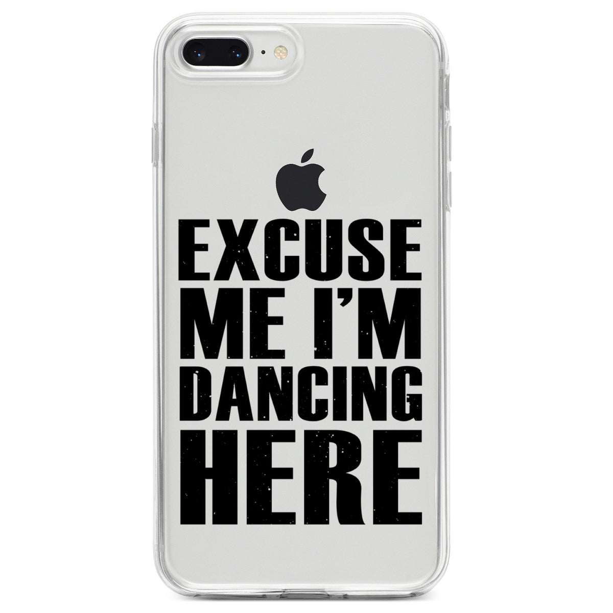 Excuse Me I'm Dancing Here Clear Shockproof iPhone Case, view 6