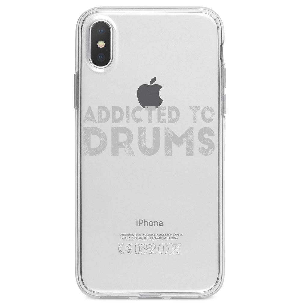 Addicted to Drums Clear Shockproof iPhone Case, view 2