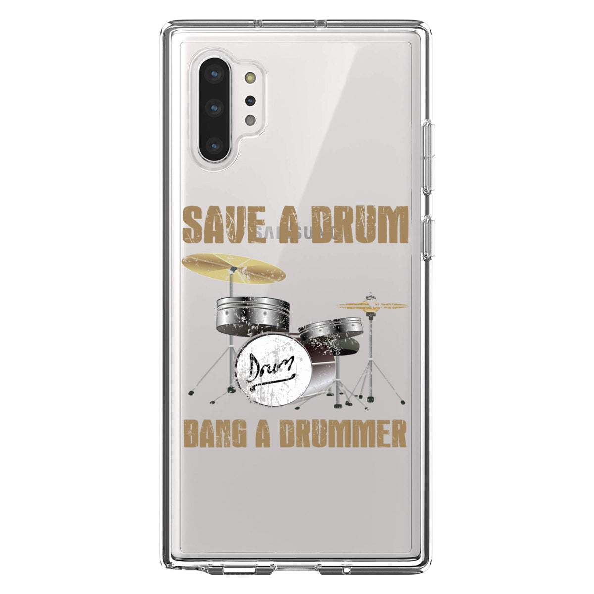 Save a Drum, Bang a Drummer Clear Shockproof iPhone Case, view 10