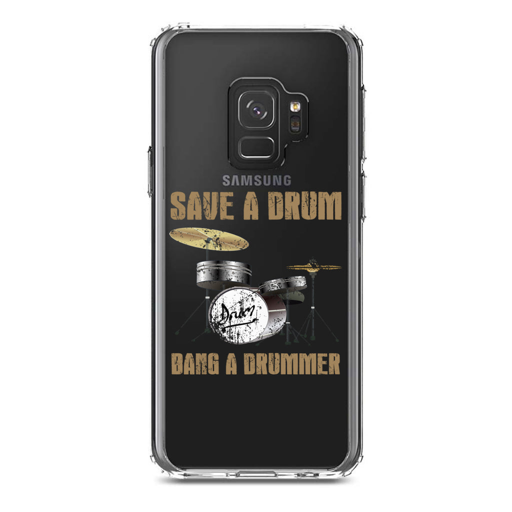 Save a Drum, Bang a Drummer Clear Shockproof iPhone Case, view 19