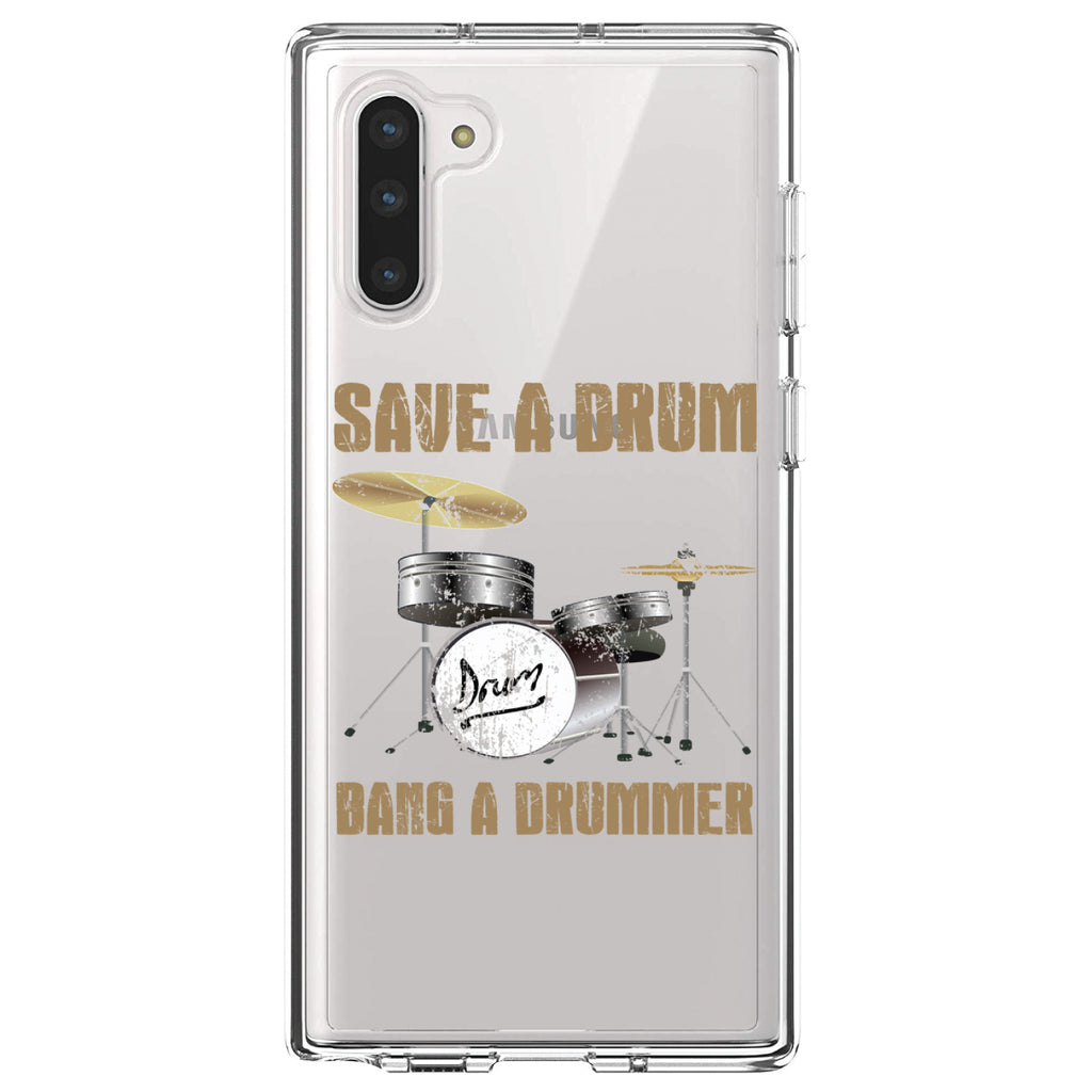 Save a Drum, Bang a Drummer Clear Shockproof iPhone Case, view 9