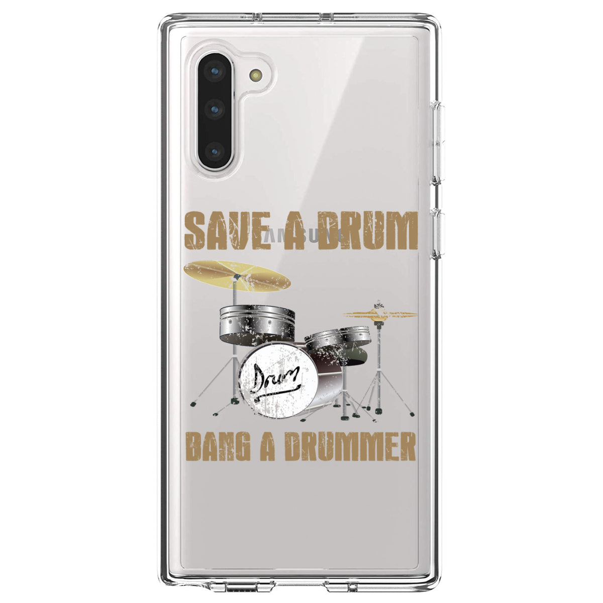 Save a Drum, Bang a Drummer Clear Shockproof iPhone Case, view 9