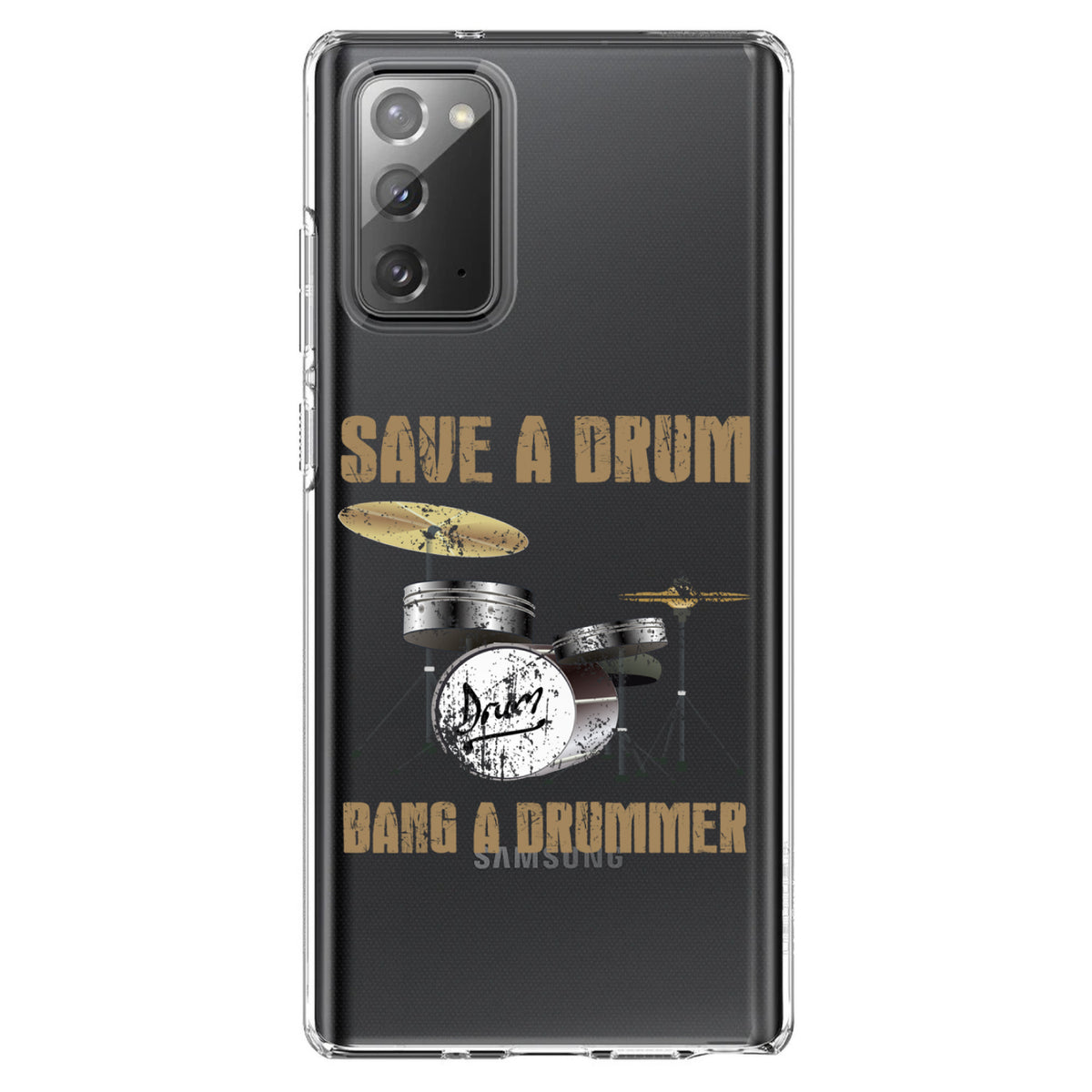 Save a Drum, Bang a Drummer Clear Shockproof iPhone Case, view 8
