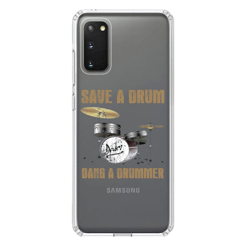 Save a Drum, Bang a Drummer Clear Shockproof iPhone Case, view 14