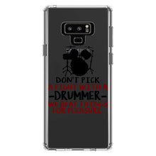 DistinctInk® Clear Shockproof Hybrid Case for Apple iPhone / Samsung Galaxy / Google Pixel - Don't Pick Fight with Drummer