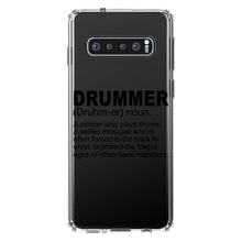 DistinctInk® Clear Shockproof Hybrid Case for Apple iPhone / Samsung Galaxy / Google Pixel - Drummer Dictionary Definition