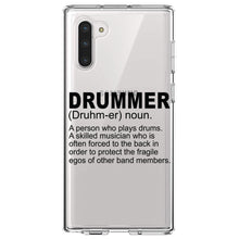 DistinctInk® Clear Shockproof Hybrid Case for Apple iPhone / Samsung Galaxy / Google Pixel - Drummer Dictionary Definition