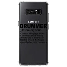 DistinctInk® Clear Shockproof Hybrid Case for Apple iPhone / Samsung Galaxy / Google Pixel - Drummer Dictionary Definition