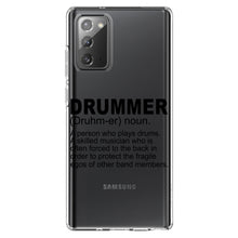 DistinctInk® Clear Shockproof Hybrid Case for Apple iPhone / Samsung Galaxy / Google Pixel - Drummer Dictionary Definition