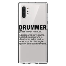 DistinctInk® Clear Shockproof Hybrid Case for Apple iPhone / Samsung Galaxy / Google Pixel - Drummer Dictionary Definition