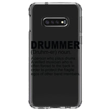 DistinctInk® Clear Shockproof Hybrid Case for Apple iPhone / Samsung Galaxy / Google Pixel - Drummer Dictionary Definition
