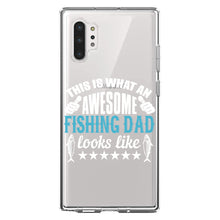 DistinctInk® Clear Shockproof Hybrid Case for Apple iPhone / Samsung Galaxy / Google Pixel - This is What Awesome Fishing Dad Looks Like