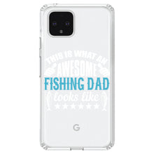 DistinctInk® Clear Shockproof Hybrid Case for Apple iPhone / Samsung Galaxy / Google Pixel - This is What Awesome Fishing Dad Looks Like