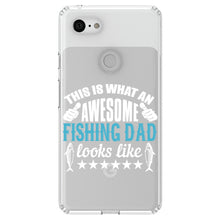 DistinctInk® Clear Shockproof Hybrid Case for Apple iPhone / Samsung Galaxy / Google Pixel - This is What Awesome Fishing Dad Looks Like