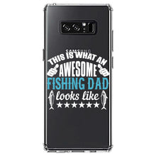 DistinctInk® Clear Shockproof Hybrid Case for Apple iPhone / Samsung Galaxy / Google Pixel - This is What Awesome Fishing Dad Looks Like