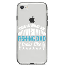 DistinctInk® Clear Shockproof Hybrid Case for Apple iPhone / Samsung Galaxy / Google Pixel - This is What Awesome Fishing Dad Looks Like