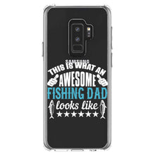 DistinctInk® Clear Shockproof Hybrid Case for Apple iPhone / Samsung Galaxy / Google Pixel - This is What Awesome Fishing Dad Looks Like
