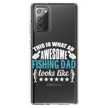 DistinctInk® Clear Shockproof Hybrid Case for Apple iPhone / Samsung Galaxy / Google Pixel - This is What Awesome Fishing Dad Looks Like