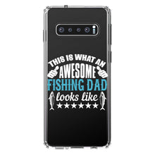 DistinctInk® Clear Shockproof Hybrid Case for Apple iPhone / Samsung Galaxy / Google Pixel - This is What Awesome Fishing Dad Looks Like