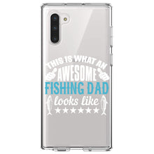 DistinctInk® Clear Shockproof Hybrid Case for Apple iPhone / Samsung Galaxy / Google Pixel - This is What Awesome Fishing Dad Looks Like
