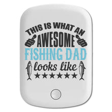 DistinctInk Magnetic Battery Pack, Wireless Portable Charger with USB-C Cable, Compatible with MagSafe iPhone 14 / 13 / 12 Series - This is What Awesome Fishing Dad Looks Like