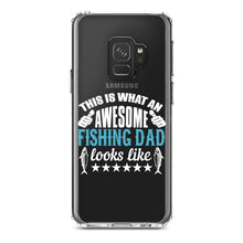 DistinctInk® Clear Shockproof Hybrid Case for Apple iPhone / Samsung Galaxy / Google Pixel - This is What Awesome Fishing Dad Looks Like