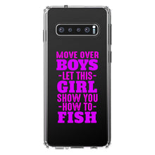 DistinctInk® Clear Shockproof Hybrid Case for Apple iPhone / Samsung Galaxy / Google Pixel - Move Over Boys, Girls Show You How to Fish