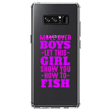 DistinctInk® Clear Shockproof Hybrid Case for Apple iPhone / Samsung Galaxy / Google Pixel - Move Over Boys, Girls Show You How to Fish