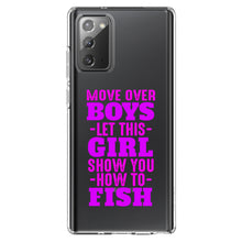 DistinctInk® Clear Shockproof Hybrid Case for Apple iPhone / Samsung Galaxy / Google Pixel - Move Over Boys, Girls Show You How to Fish