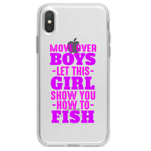 DistinctInk® Clear Shockproof Hybrid Case for Apple iPhone / Samsung Galaxy / Google Pixel - Move Over Boys, Girls Show You How to Fish