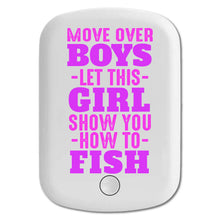 DistinctInk Magnetic Battery Pack, Wireless Portable Charger with USB-C Cable, Compatible with MagSafe iPhone 14 / 13 / 12 Series - Move Over Boys, Girls Show You How to Fish