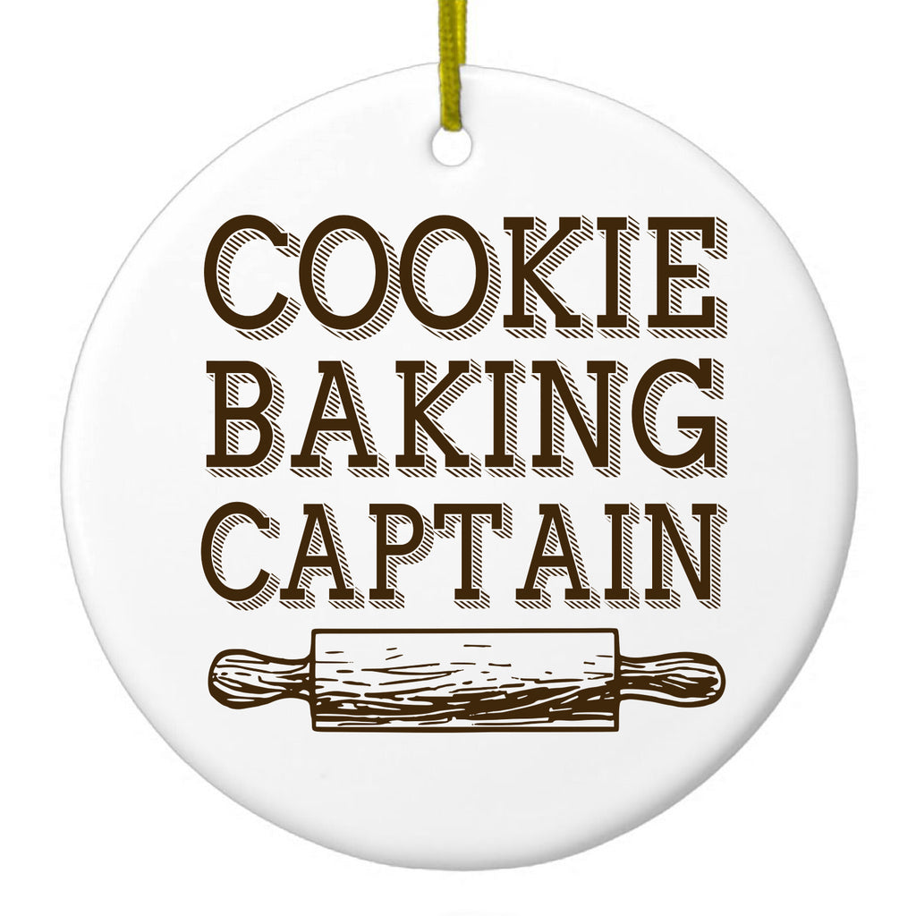 Cookie Baking Captain Rolling Pin Ceramic Ornament