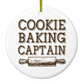 Cookie Baking Captain Rolling Pin Ceramic Ornament