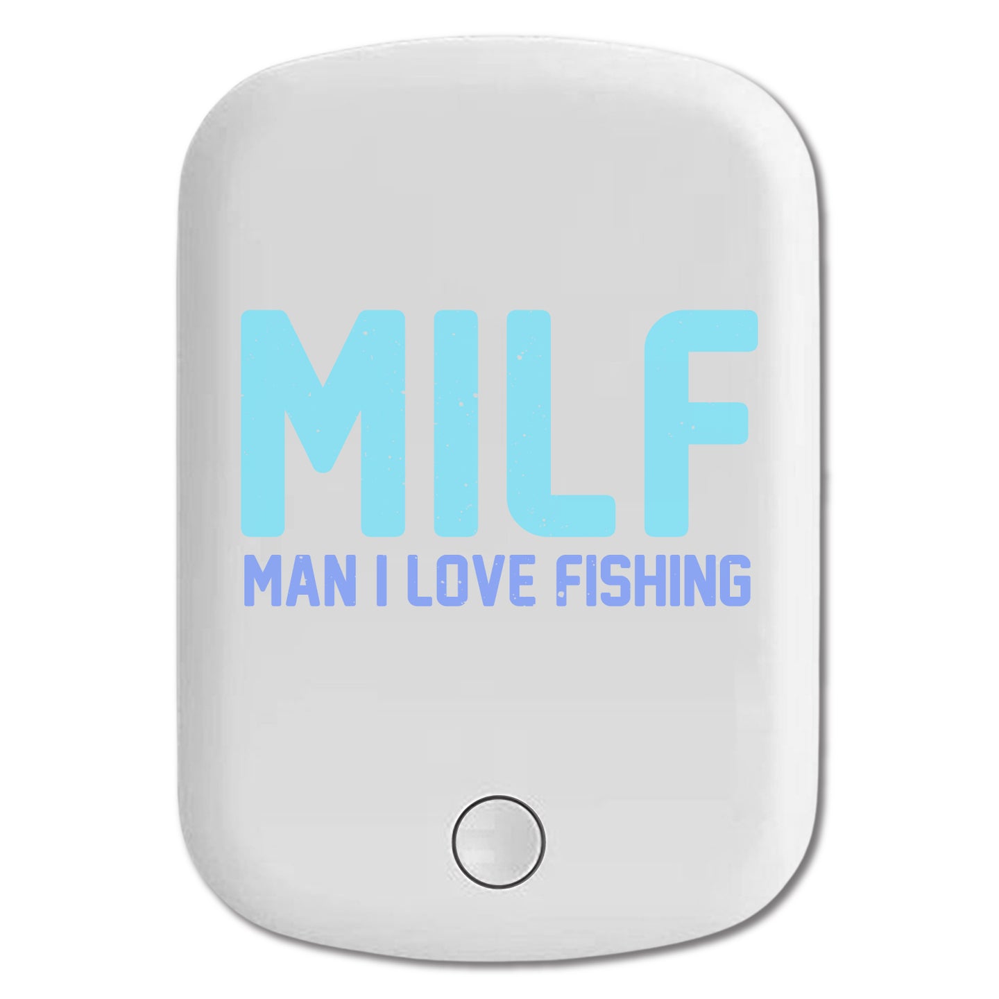 DistinctInk Magnetic Battery Pack, Wireless Portable Charger with USB-C Cable, Compatible with MagSafe iPhone 14 / 13 / 12 Series - MILF - Man I Love Fishing