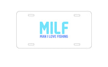 DistinctInk Custom Aluminum Decorative Vanity Front License Plate - MILF - Man I Love Fishing