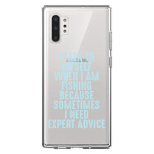DistinctInk® Clear Shockproof Hybrid Case for Apple iPhone / Samsung Galaxy / Google Pixel - I Talk To Myself Fishing Need Expert Advice