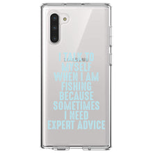 DistinctInk® Clear Shockproof Hybrid Case for Apple iPhone / Samsung Galaxy / Google Pixel - I Talk To Myself Fishing Need Expert Advice