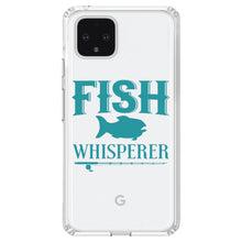 DistinctInk® Clear Shockproof Hybrid Case for Apple iPhone / Samsung Galaxy / Google Pixel - Fish Whisperer