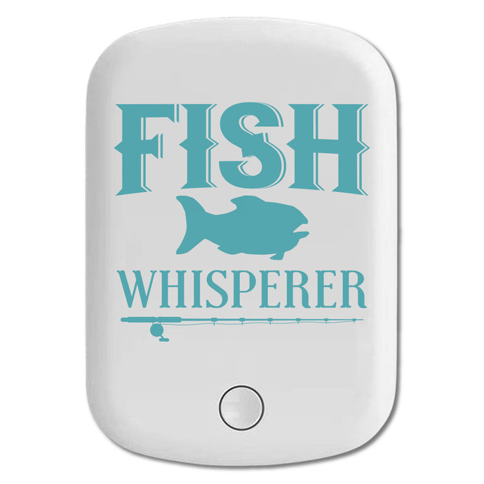 DistinctInk Magnetic Battery Pack, Wireless Portable Charger with USB-C Cable, Compatible with MagSafe iPhone 14 / 13 / 12 Series - Fish Whisperer