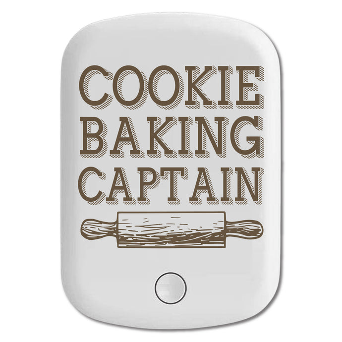 DistinctInk Magnetic Battery Pack, Wireless Portable Charger with USB-C Cable, Compatible with MagSafe iPhone 14 / 13 / 12 Series - Cookie Baking Captain Rolling Pin