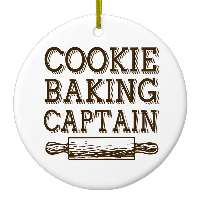 Cookie Baking Captain Rolling Pin Ceramic Ornament
