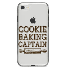 DistinctInk® Clear Shockproof Hybrid Case for Apple iPhone / Samsung Galaxy / Google Pixel - Cookie Baking Captain Rolling Pin