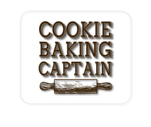 DistinctInk Custom Foam Rubber Mouse Pad - 1/4" Thick - Cookie Baking Captain Rolling Pin