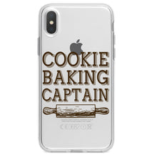 DistinctInk® Clear Shockproof Hybrid Case for Apple iPhone / Samsung Galaxy / Google Pixel - Cookie Baking Captain Rolling Pin