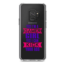 DistinctInk® Clear Shockproof Hybrid Case for Apple iPhone / Samsung Galaxy / Google Pixel - Yes I'm a Gamer Girl I Can Kick you’re a$$