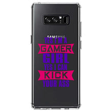 DistinctInk® Clear Shockproof Hybrid Case for Apple iPhone / Samsung Galaxy / Google Pixel - Yes I'm a Gamer Girl I Can Kick you’re a$$